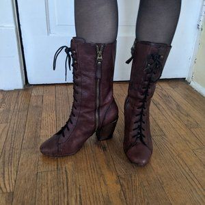 Fossil Lace-Up Boots / leather victorian